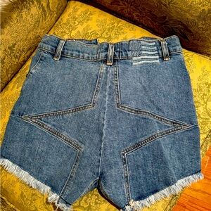 Revice denim high rise star shorts